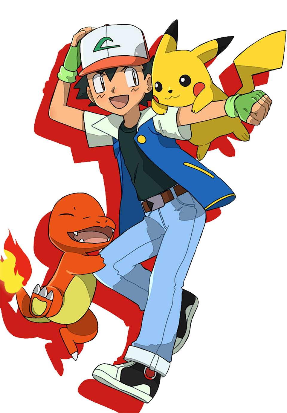 Ash with Pokémon